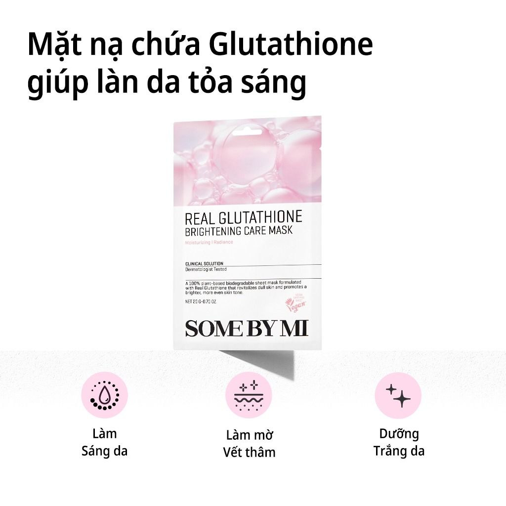 Some By Mi Mặt nạ giấy Real Glutathione Brightening Care Mask 20gSome By Mi Mặt  nạ giấy Real Glutathione Brightening Care Mask 20g (IP0 – SammiShop