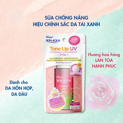 Sunplay Sữa chống nắng Sunplay Skin Aqua Tone Up UV Milk Happiness Aura Rose Color 50g