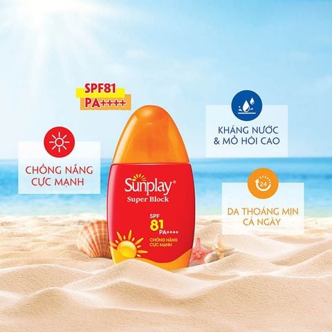 Sunplay Sữa chống nắng Super Block SPF 81 PA ++++