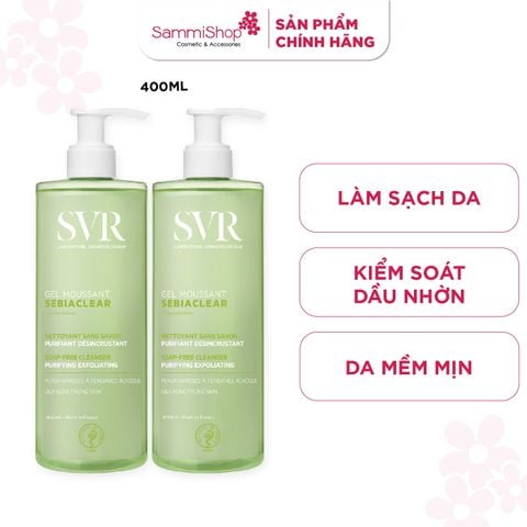 SVR Combo 2 Sữa rửa mặt Sebiaclear Gel Moussant 400ml