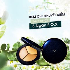 FOX Kem lót Completely Concealer Plate che khuyết điểm, tạo khối 3 ngăn - JC02 (9.5gl)