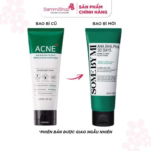 Some By Mi Sữa rửa mặt AHA.BHA.PHA 30 Days Miracle Acne Clear Foam 100ml