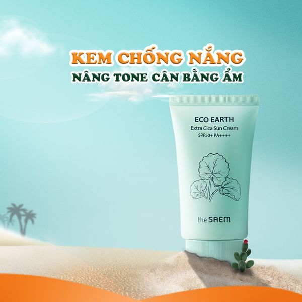 The Saem Kem chống nắng Eco Earth Extra Cica Sun Cream 50g (IP01)The Saem  Kem chống nắng Eco Earth Extra Cica Sun Cream 50g (IP01) – Sammishop