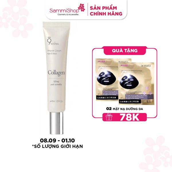 9 Wishes Kem dưỡng Collagen Ampule Eye And Face Cream 40ml