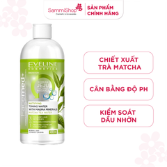 Eveline Nước hoa hồng Facemed+ Mattifying Toning Water With Magma Minerals Matcha Tea 400ml