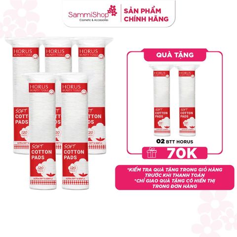 APP-WEB 02.06 - 30.06 COMBO 5 Horus Bông tẩy trang Soft Cotton Pads 120 pads