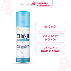 Xịt chân Etiaxil Deodorant anti-transpirant 48h Pieds Peaux Sensibles vaporisateur 100ml