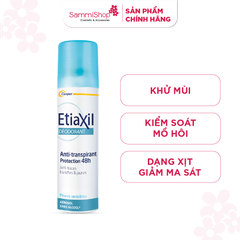 Xịt khử mùi Etiaxil Deodorant anti-transpirant 48h Peaux Sensibles Aérosol 150ml