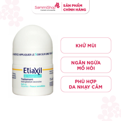 Lăn khử mùi cho da nhạy cảm Etiaxil Detranspirant Aisselles Peaux Sensibles 15ml (Xanh)