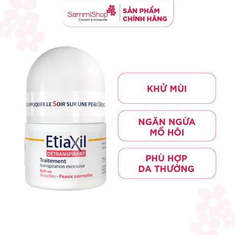 Lăn khử mùi cho da thường Etiaxil Detranspirant Aisselles Peaux Normales 15ml (Đỏ)