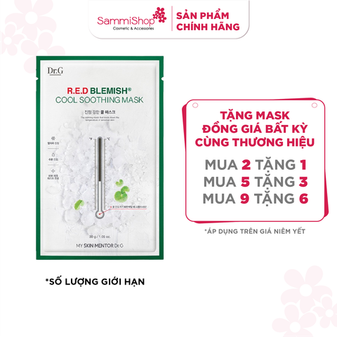 [02.03 - 31.03] Dr.G Mặt nạ giấy R.E.D Blemish Cool Soothing Mask 30g