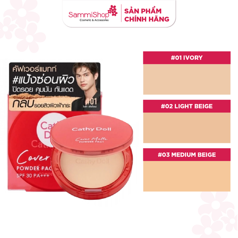 Cathy doll Phấn nền Cover mattle powder pact SPF 30 PA +++