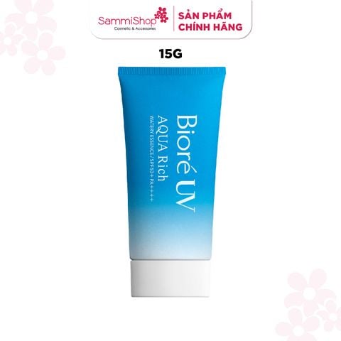 [HÀNG TẶNG KHÔNG BÁN - SLGH] QT Biore UV Aqua Rich Watery Essence SPF50+/PA++++ 15g (IP01)