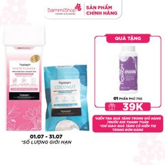01.07 - 31.07 Nowax Sáp wax ấm con lăn White Flower 100g + Nowax Sáp wax lông nóng Nowax dạng hạt gói 100g