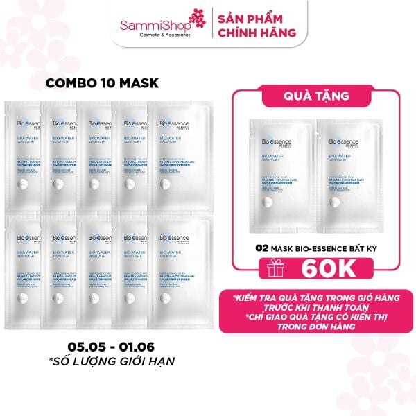 Combo 5.5-01.6 Combo 10 Bio-essence Mặt nạ Bio-water B5 Ultra Hydrating Mask 20ml