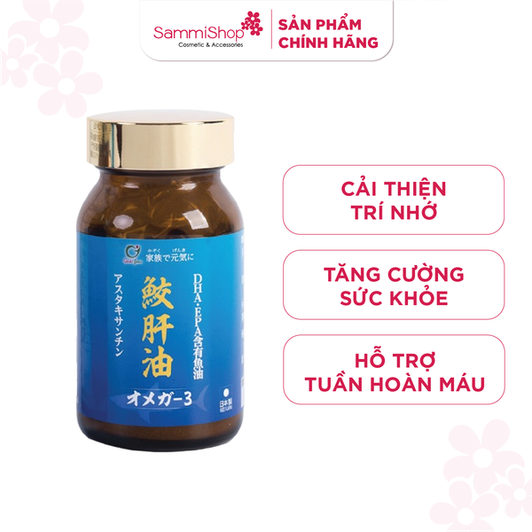 Genki Fami Thực phẩm bảo vệ sức khỏe Shark Liver Oil Omega-3 90 viên