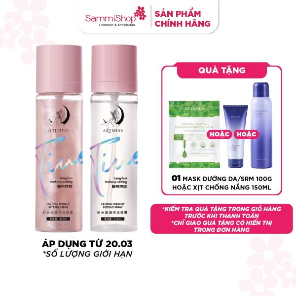 Artmiss Xịt khóa trang điểm Lasting Makeup Setting Spray 110ml