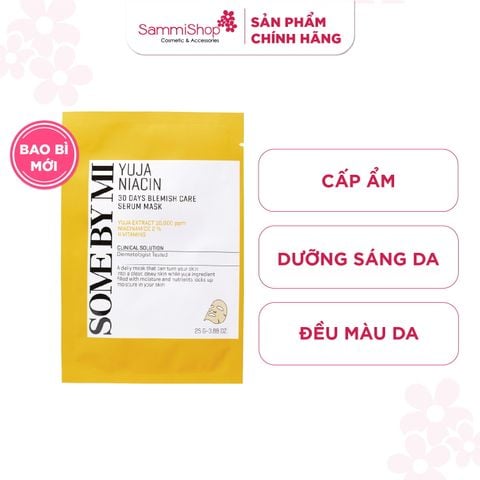 Some By Mi Mặt nạ giấy Yuja Niacin 30 Days Blemish Care Serum Mask 25g