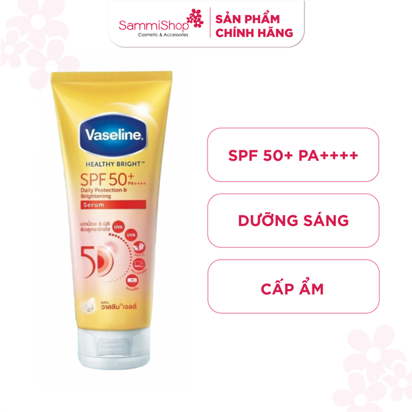 Vaseline Sữa dưỡng thể trắng da Healthy White Sun+ Pollution Protect SPF50 PA++++ 50X