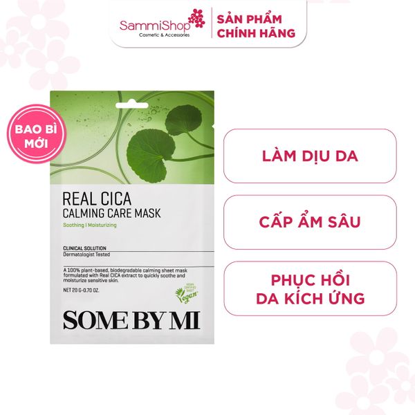 Some By Mi Mặt nạ giấy Real Cica Calming Care Mask 20g