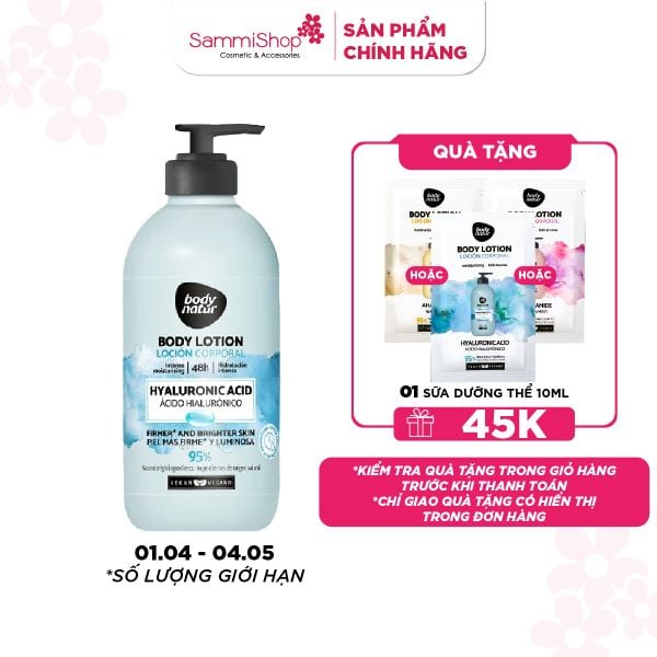 Body Natur Sữa Dưỡng Thể Body Lotion Hyaluronic Acid Firmer And Brighter Skin