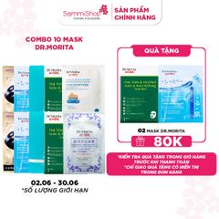 02.06 - 30.06 Combo 10 mask Dr.Morita Mặt nạ giấy bất kỳ