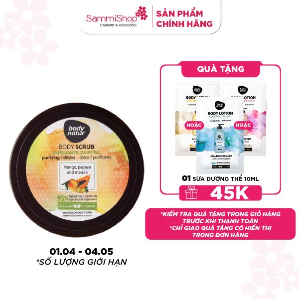 Body Natur Tẩy da chết cơ thể Body Scrub Mango, Papaya and Marula