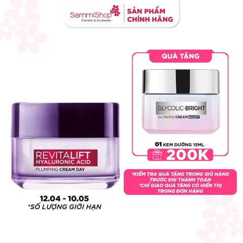 Loreal Kem dưỡng l'oreal paris revitalift hyaluronic acid plumping cream day 50ml