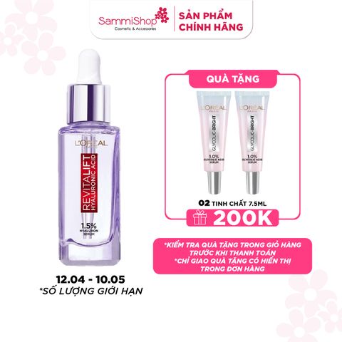 Loreal Serum dưỡng ẩm l'oreal paris  revitalift hyaluronic acid 1.5% hyaluron 30ml