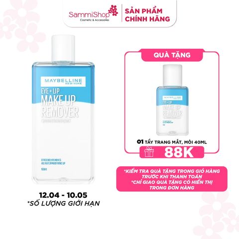 Maybelline Makeup Remover Lip & Eye 150ml - mới