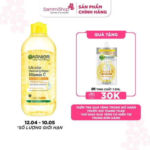 Garnier Nước tẩy trang Micellar Cleansing Water Vitamin C 400ml