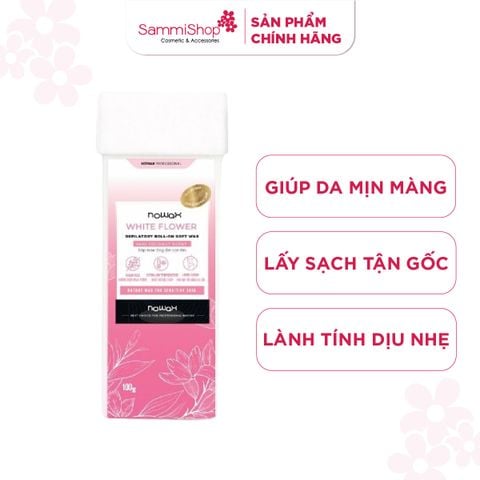 Nowax Sáp wax ấm con lăn White Flower 100g