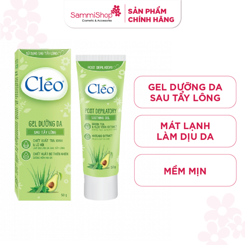 Cleo Gel dưỡng da sau tẩy lông Post Dipilaytory Soothing Gel 50g