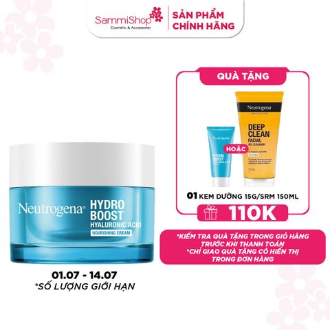 Neutrogena Kem dưỡng ẩm Hydro Boost Hyaluronic Acid Nourishing Cream 50g