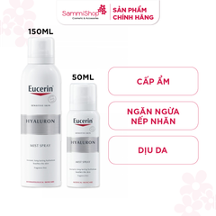 Xịt dưỡng ấm cho da nhạy cảm Eucerin Sensitive Skin Hyaluron Mist Spray