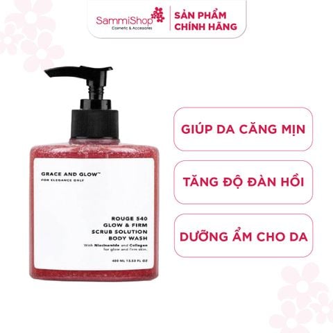 Grace and Glow Sữa tắm tẩy tế bào chết Rouge 540 Scrub Solution Body Wash 400ml