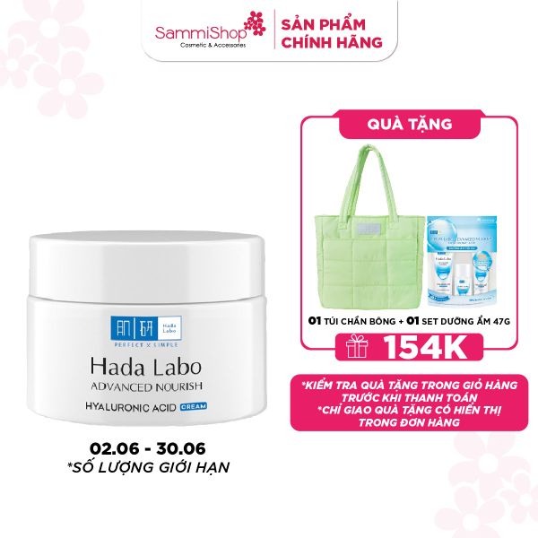 APP-WEB 02.06 - 30.06 Hadalabo Kem Dưỡng Advanced Nourish Hyaluronic Acid Cream 50g