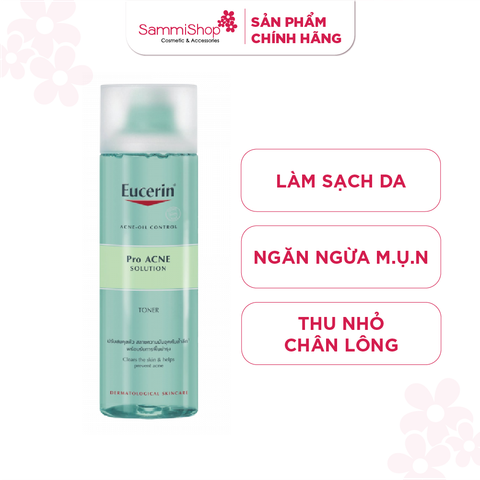 Nước hoa hồng cho da dầu mụn Eucerin Acne Oil Control ProAcne Solution Toner 200ml