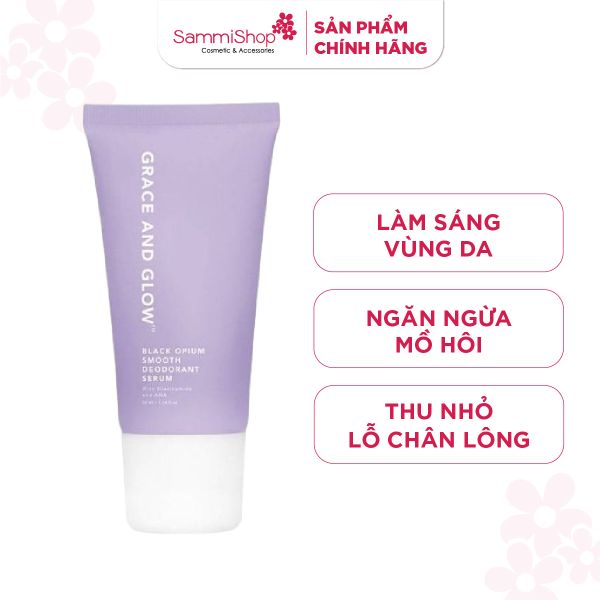 Grace And Glow Lăn khử mùi Black Opium Smooth Deodorant Serum With Niacinamide And AHA 50ml