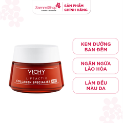 Vichy Kem Dưỡng Đêm Liftactiv Collagen Specialist Night 50ml