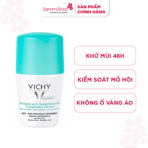 Vichy Lăn Khử Mùi Antiperspirant Deodorant 48h Kraftig Transpiration 50ml