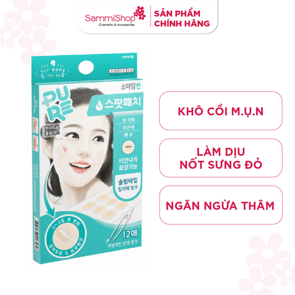 Somaderm Miếng dán mụn Thin Ø10mm 12 miếng