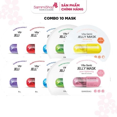 02.06 - 30.06 Combo 10 mask Banobagi Mặt nạ giấy Vita Genic bất kỳ giá 28k