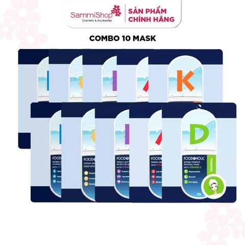 02.06 - 30.06 Combo 10 mask Foodaholic mặt nạ bất kỳ giá 15k