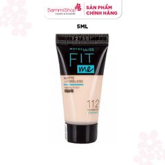 [HÀNG TẶNG KHÔNG BÁN] 3 QT Kem nền mịn lì Maybelline Fit Me! Mattte + Poreless Foundation # 112 - 5ml và 1 QT Maybelline Travel set cọ