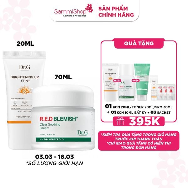 [APP+WEB 03.03 - 16.03] Dr.G Bộ chăm sóc da R.E.D BLEMISH Clear Soothing Cream Bonus Set