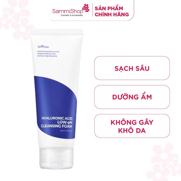 Isntree Sữa Rửa Mặt Hyaluronic Acid Low-PH Cleansing Foam 150ml