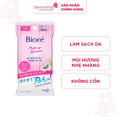 Biore Cleansing Cotton Rich Moisture 10 miếng