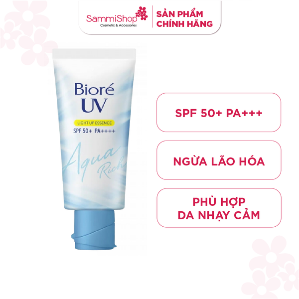 Tinh chất chống nắng Biore UV Aqua Rich Light Up Essence  SPF 50+ PA++++ 70g