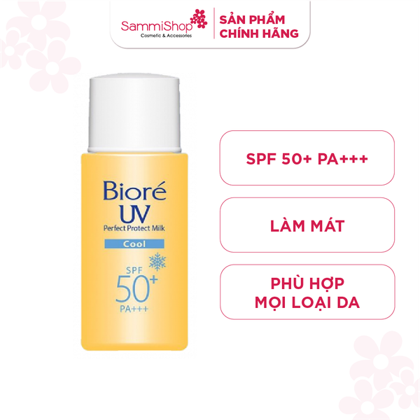 Biore Kem Chống Nắng UV Pefect Protect Milk Cool SPF50+/PA+++ 25ml